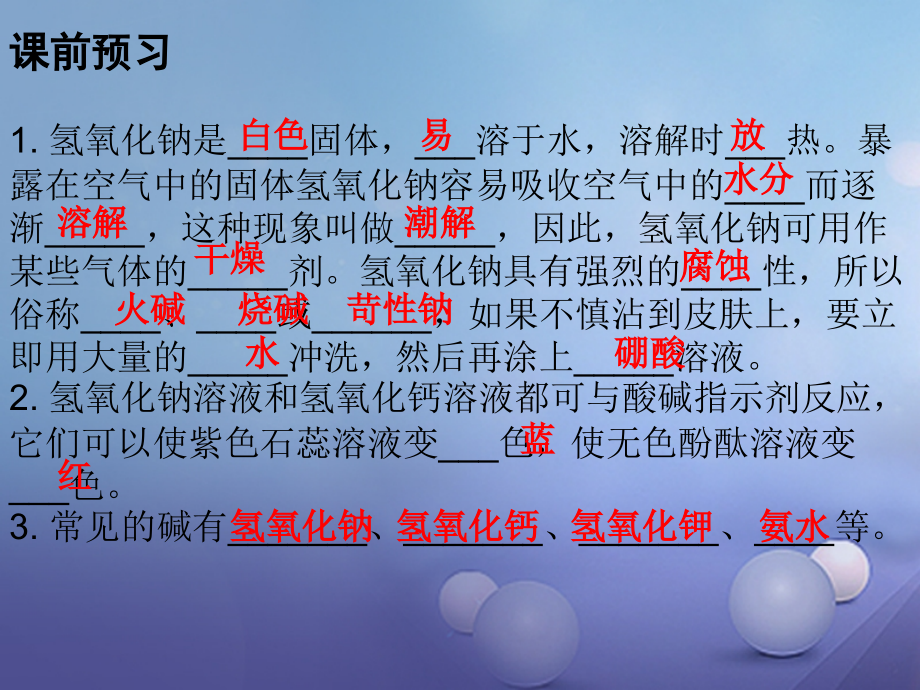 九年级化学下册第十单元酸和碱常见的酸和碱课题1课时3碱的性质.ppt_第2页