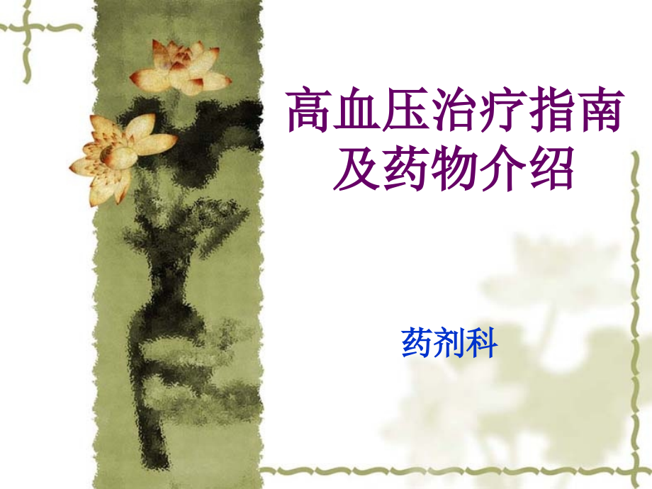 高血压治疗指南及药物介绍.ppt_第1页