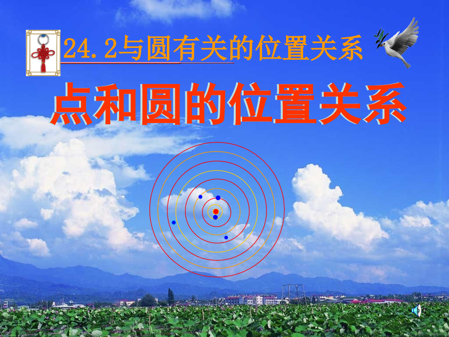 九年级数学点和圆的位置关系-人教新课标-人教版.ppt_第1页