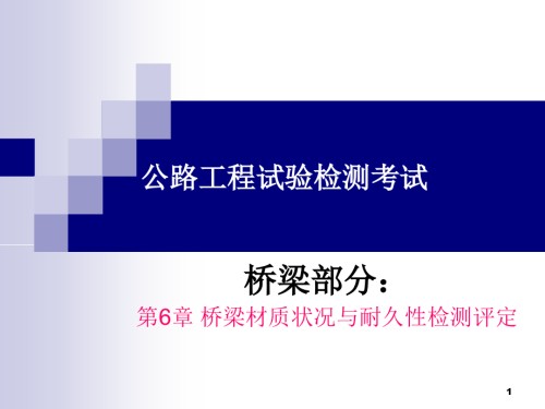 公路工程试验检测(桥梁)-第6章-桥梁材质状况与耐久性检测评定.ppt