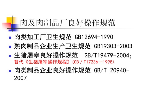 食品质量与安全控制学肉及肉制品厂良好操作规范.ppt