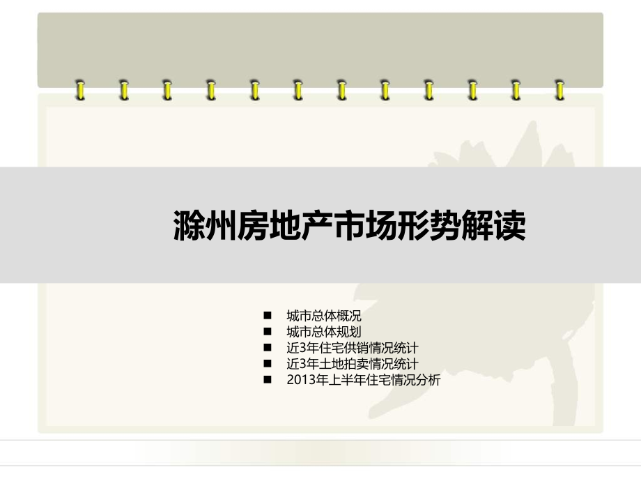 滁州市房地产市场形势解读.ppt_第1页