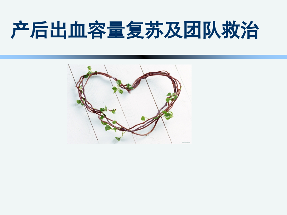 产后出血容量复苏及团队救治.ppt_第1页