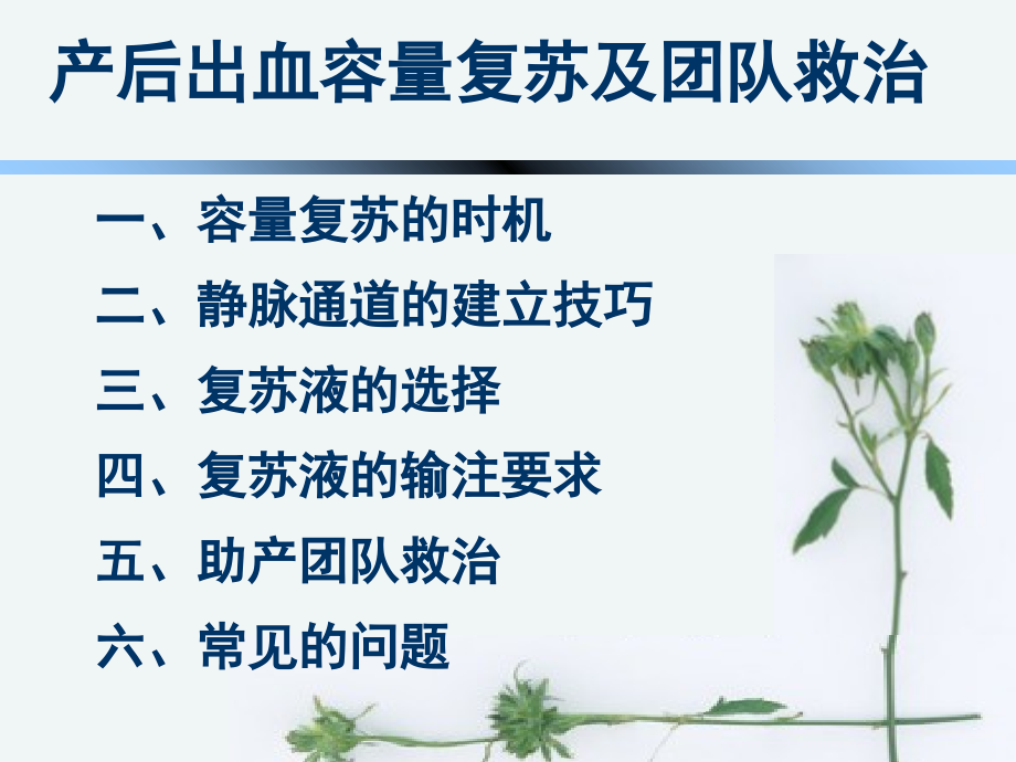 产后出血容量复苏及团队救治.ppt_第2页