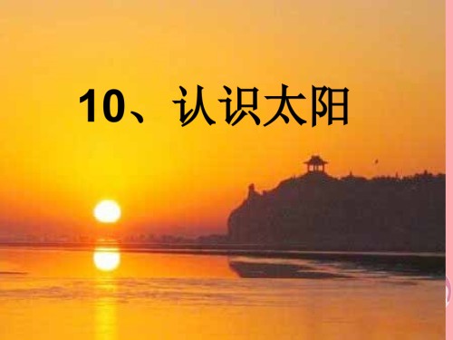 三年级科学上册31认识太阳2五四制.ppt
