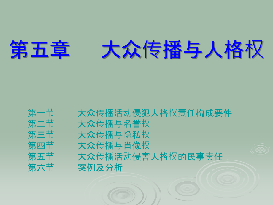大众传播法规案例教程第五章---大众传播与人格权.ppt_第1页