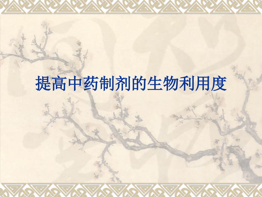 提高中药制剂的生物利用度.ppt_第1页