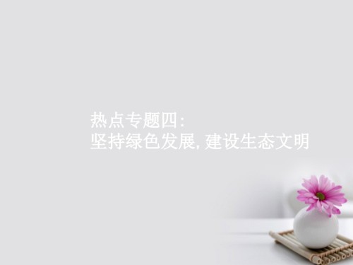 高考政治二轮复习热点专题4坚持绿色发展建设生态文明课件.ppt