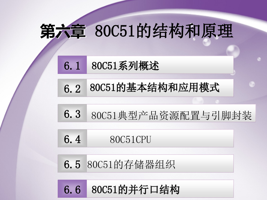 微机原理及单片机应用技术第6章-80C51的结构和原理.ppt_第1页