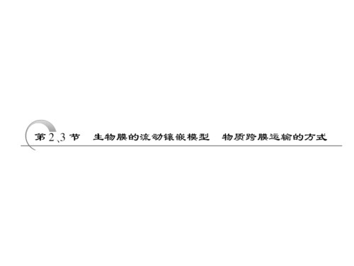 高考生物一轮复习必修1第4章生物膜的流动镶嵌模型物质跨膜运输的方式.ppt