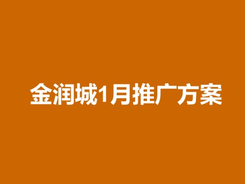 金润城1月份-推广方案.ppt