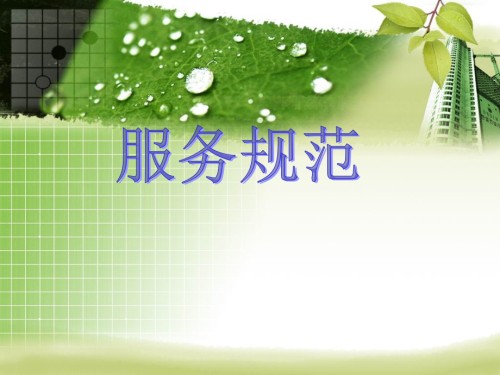 服务规范教学.ppt