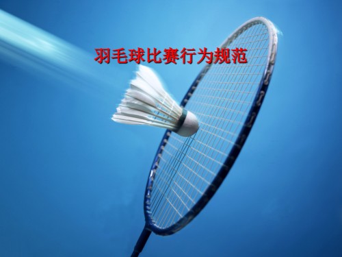 朱卫雄：羽毛球行为规范.ppt