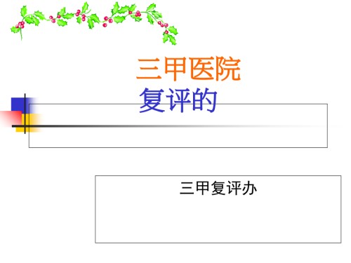 三甲医院复评的相关问题.ppt
