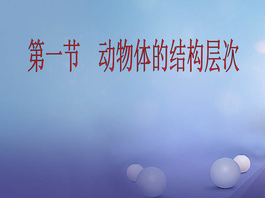 七年级生物上册222动物体的结构层次(新版).ppt_第1页