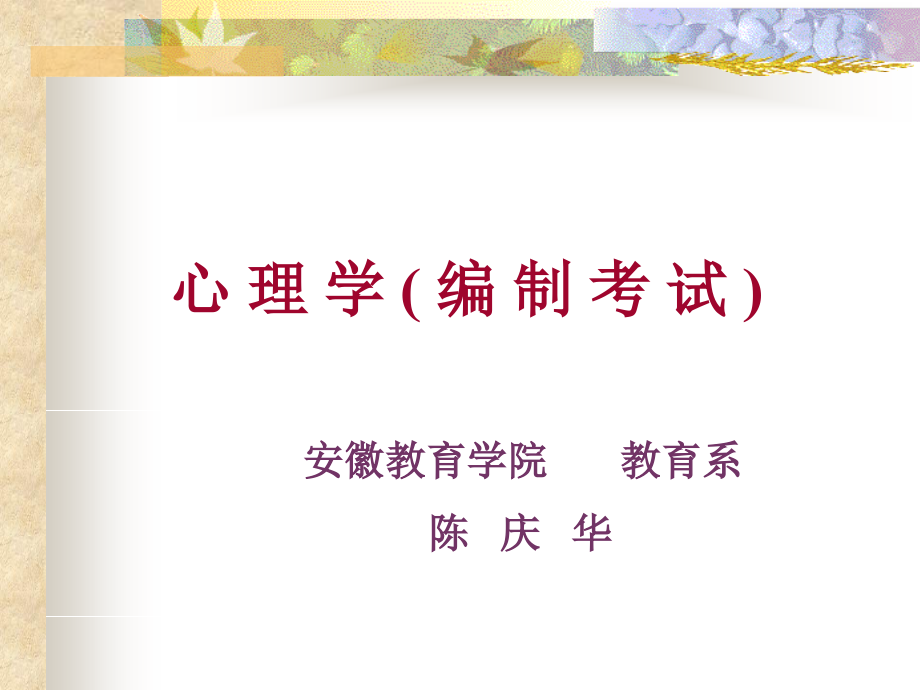 教师入编考试（心理学）必过资料.ppt_第1页
