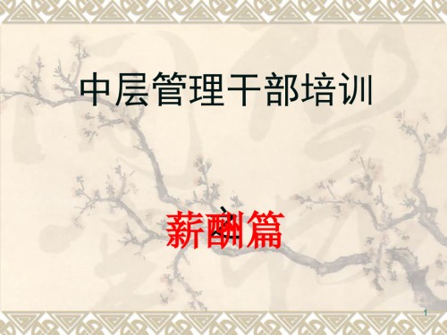 薪酬管理基础培训讲解.ppt