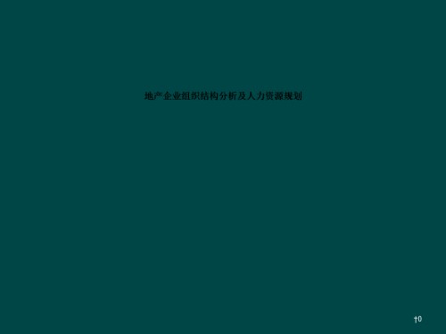 地产企业组织结构分析及人力资源规划.ppt