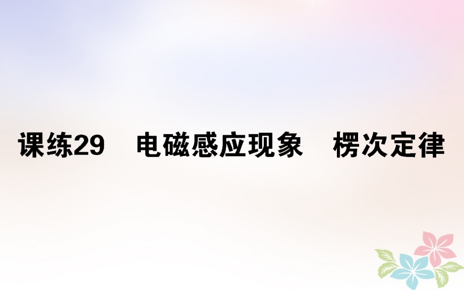 全国通用高考物理全程刷题训练课练29.ppt_第1页