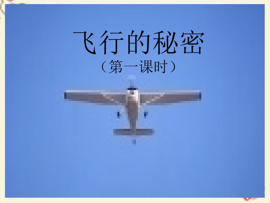 四年级科学下册7.3飞行的秘密课件大象版.ppt_第1页