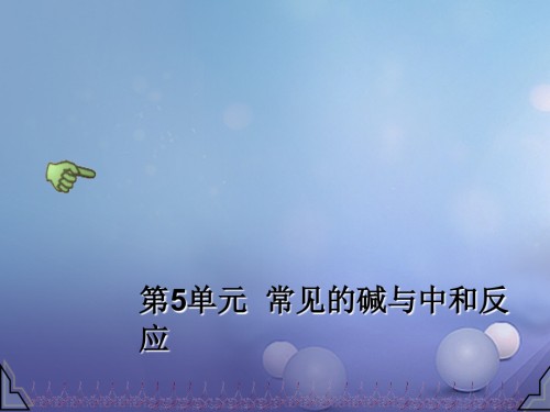 中考化学总复习第5单元常见的碱与中和反应专题.ppt