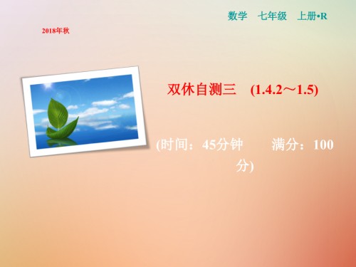 七年级数学上册双休自测三1.4.2-1..ppt
