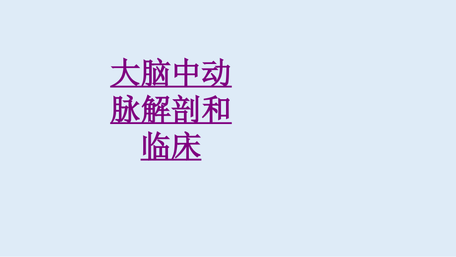 医学大脑中动脉解剖和临床.ppt_第1页