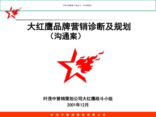 营销策划公司品牌营销诊断及规划.ppt