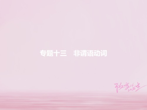 中考英语复习-第二篇-语法突破篇-专题十三-非谓语动词.ppt