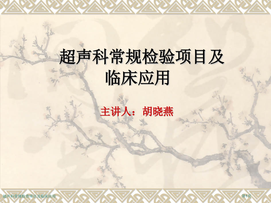 超声科常规检查项目及临床应用.pptx_第1页