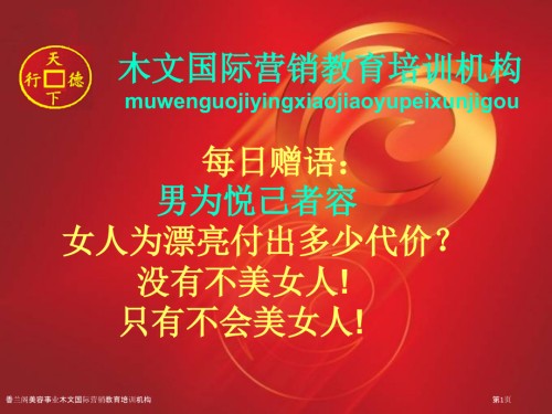 香兰阁美容事业木文国际营销教育培训机构.pptx