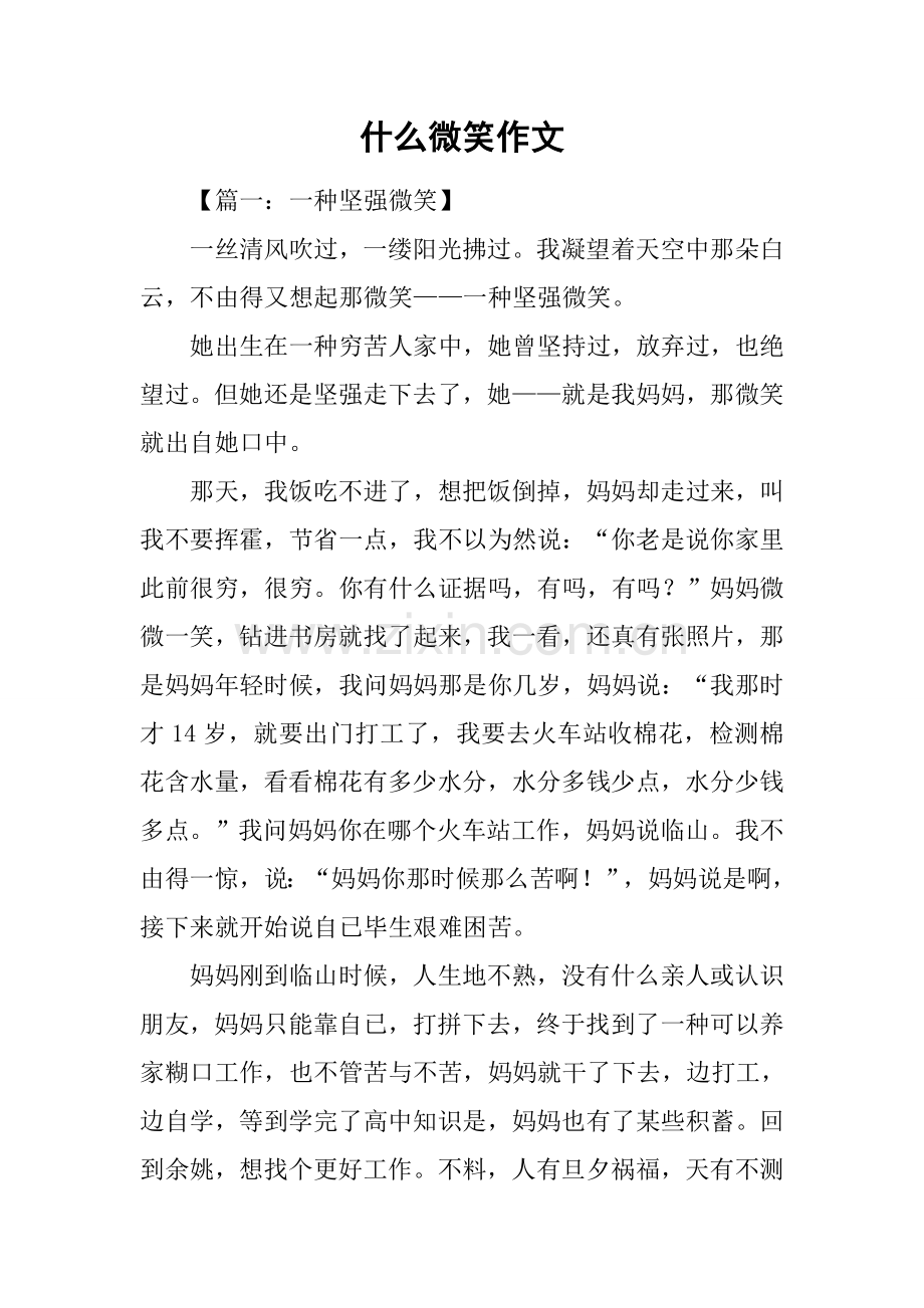 什么的微笑作文.docx_第1页