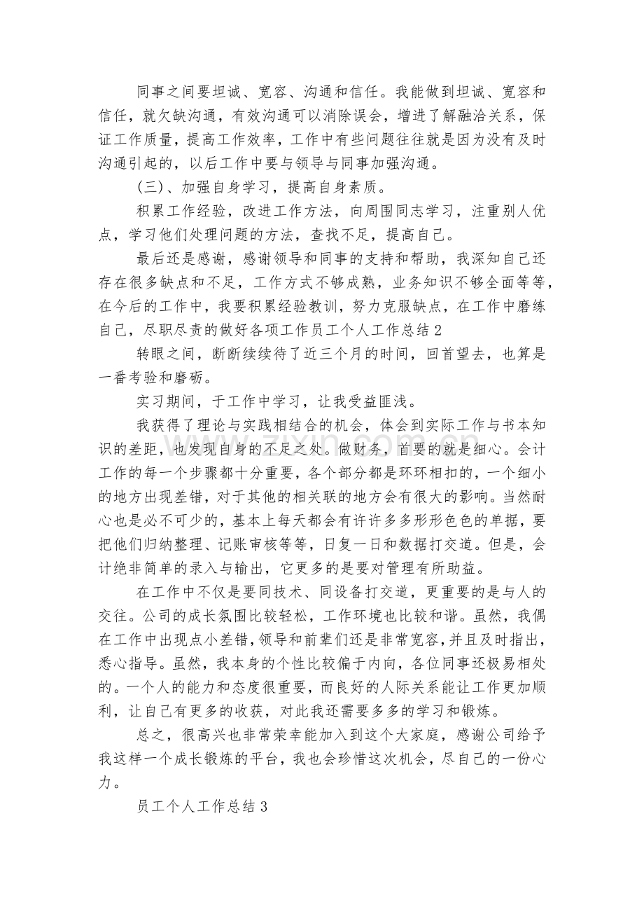 员工个人工作总结(通用10篇).docx_第2页
