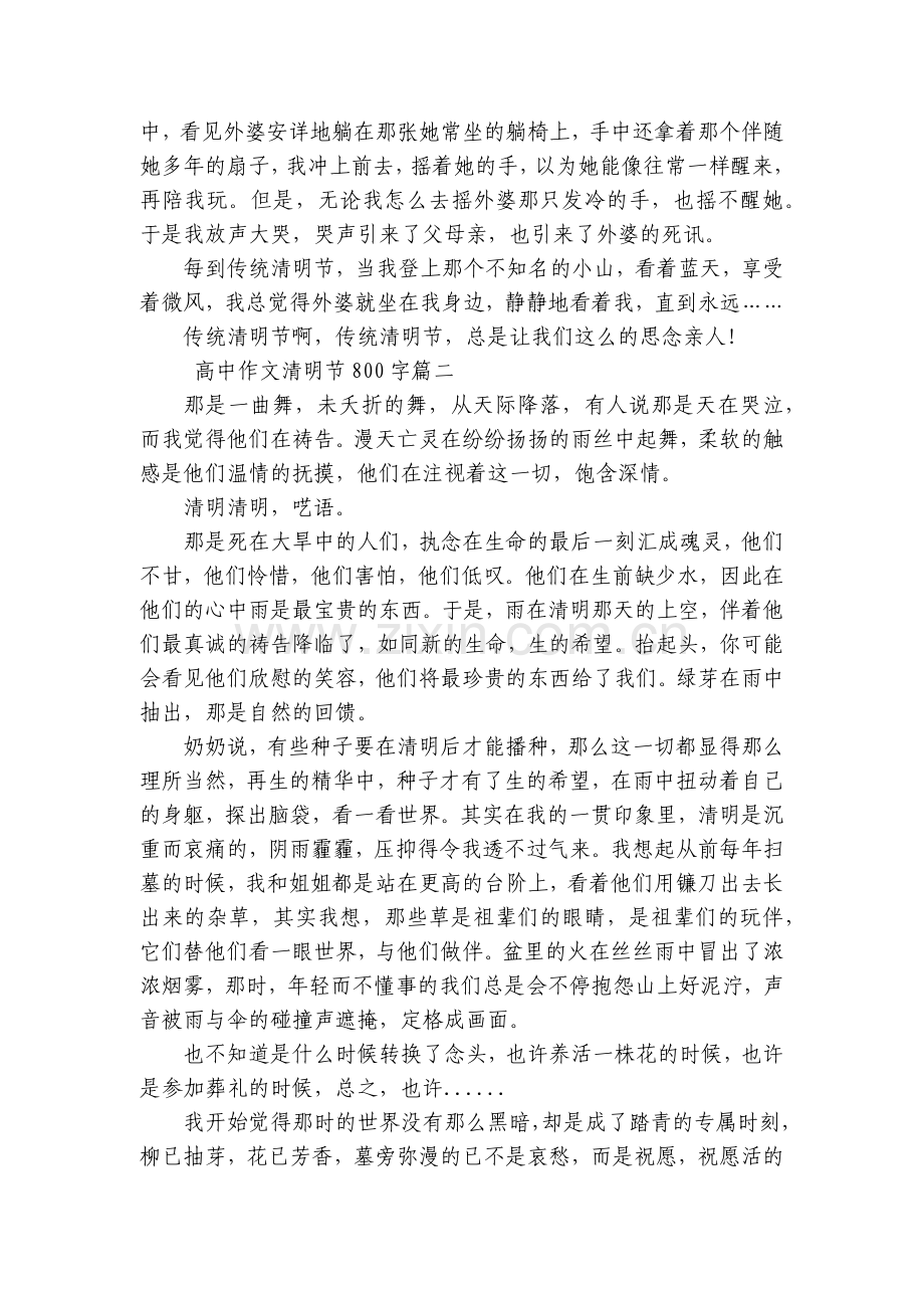高中作文清明节800字模板.docx_第2页