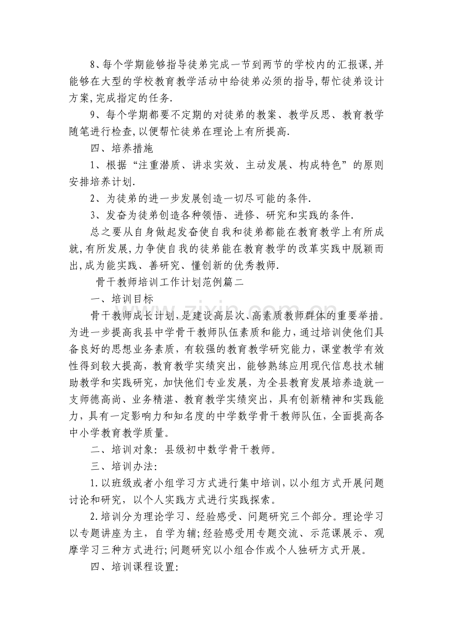 骨干教师培训工作计划范例(十四篇).docx_第2页