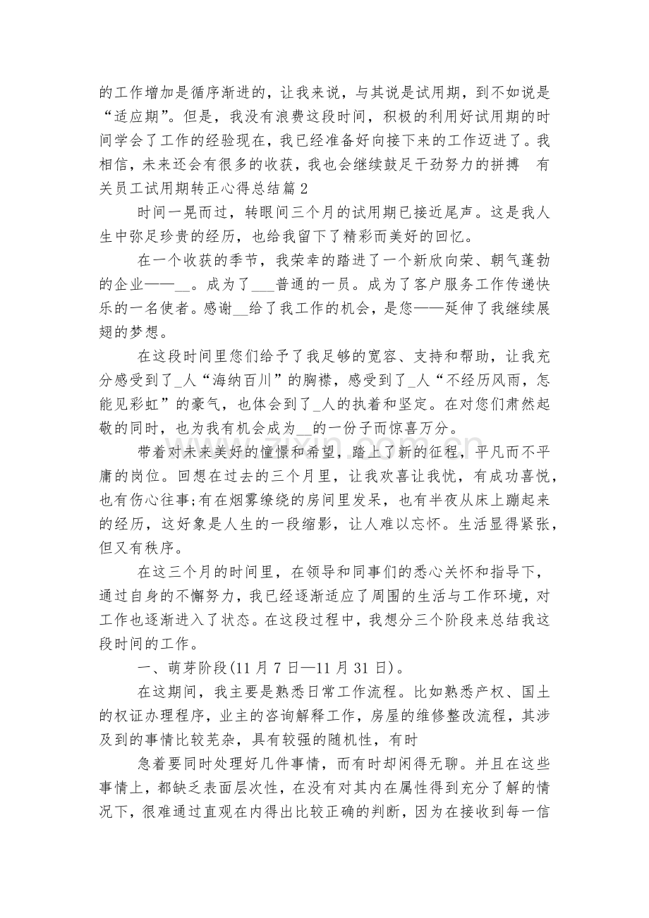 有关员工试用期转正心得总结8篇.docx_第2页