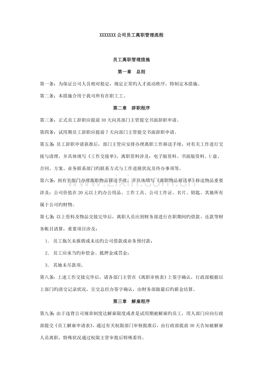 公司员工离职管理流程.docx_第1页