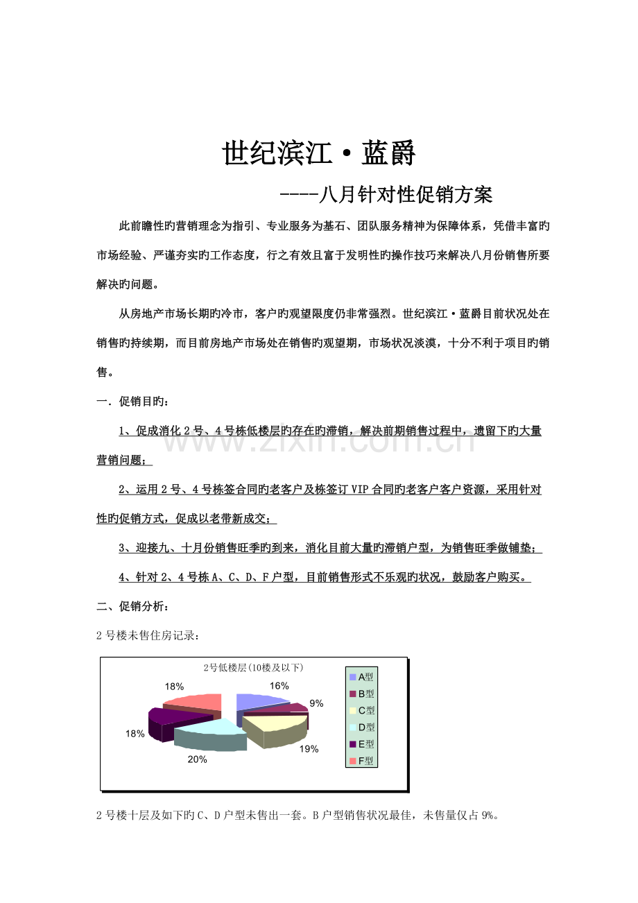 世纪滨江蓝爵针对性促销方案改.docx_第1页
