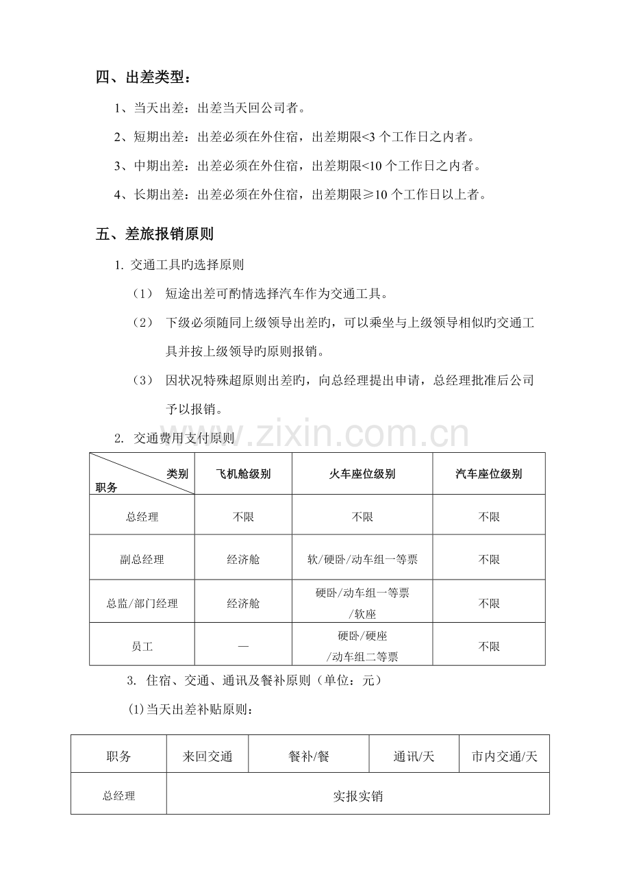 出差管理制度及完整附表.docx_第2页