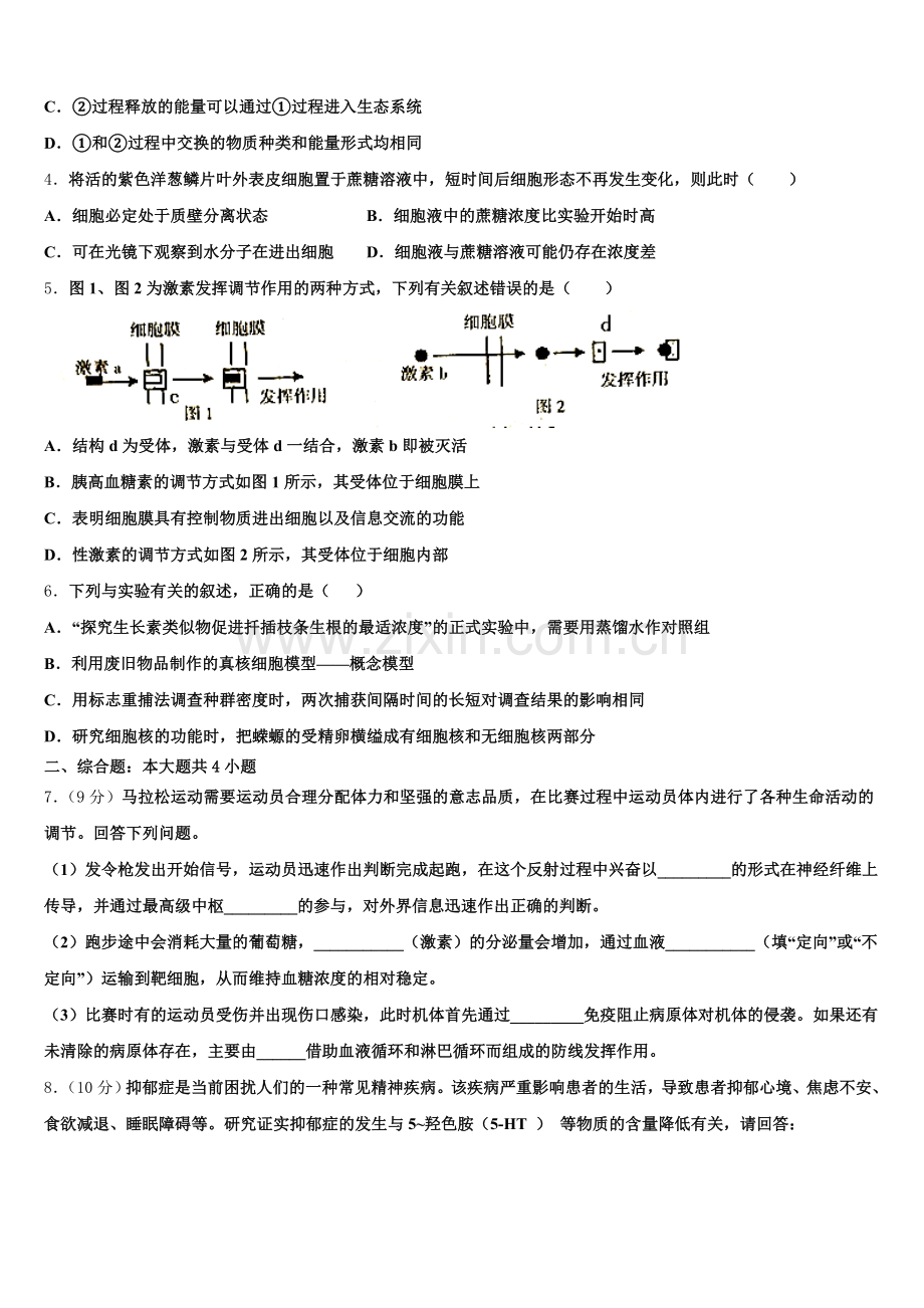 湖北省公安县第三中学2026年高三下第一次联考自选模块试题含解析.doc_第2页