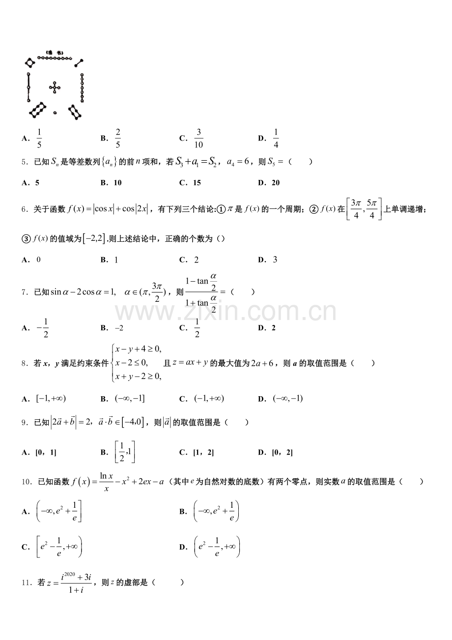 2026年山东省潍坊市寿光市第一中学徐汇区学习能力诊断卷高三数学试题试卷含解析.doc_第2页