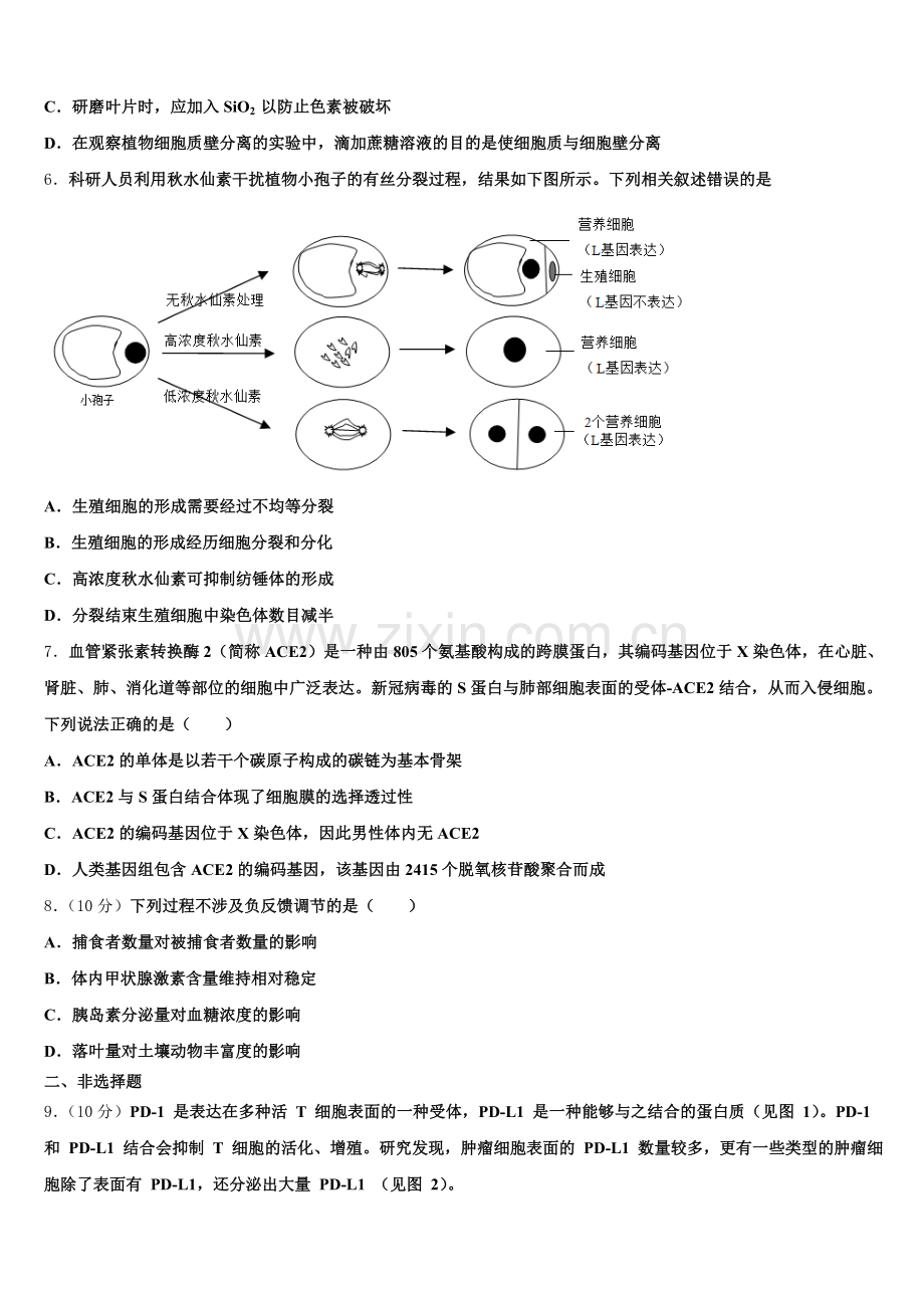 2026年广州协和中学高三下学期第19周生物试题考试试题含解析.doc_第2页