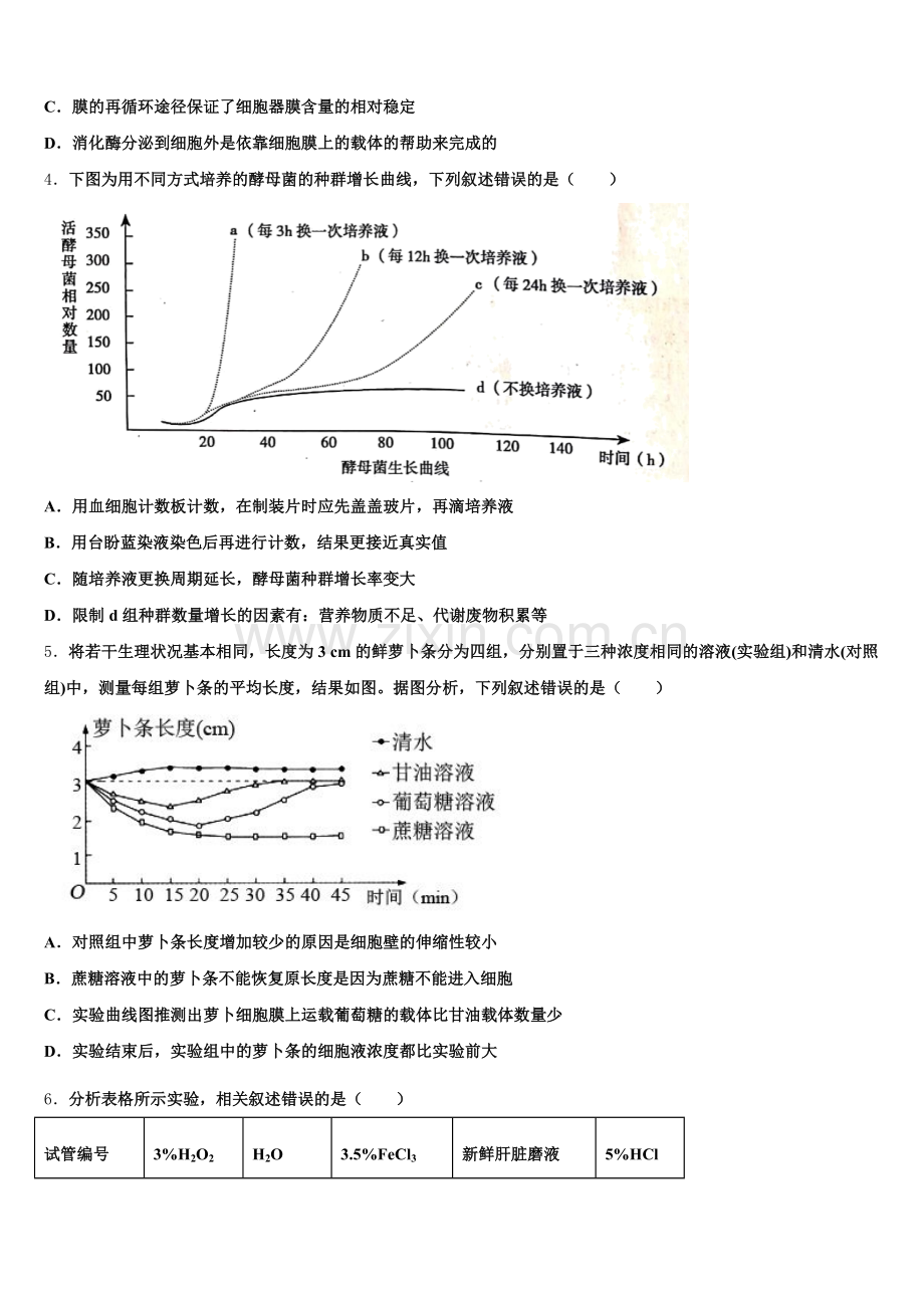 2025-2026学年安徽省合肥市三十五中高三下学期尖子生专题训练（三）生物试题试卷含解析.doc_第2页
