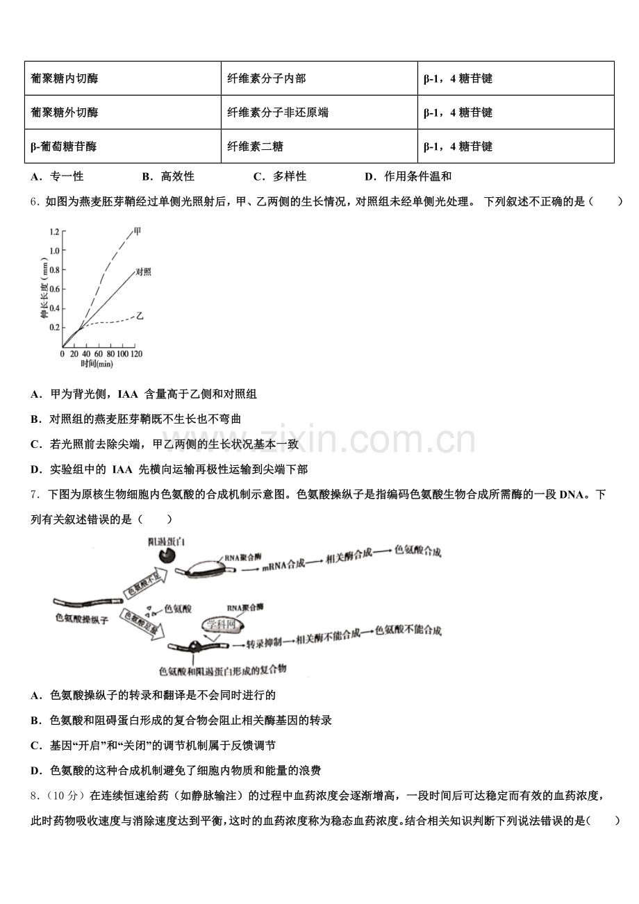 江西省上饶市民校考试联盟2025-2026学年高三第二次联考高三生物试题试卷含解析.doc_第2页