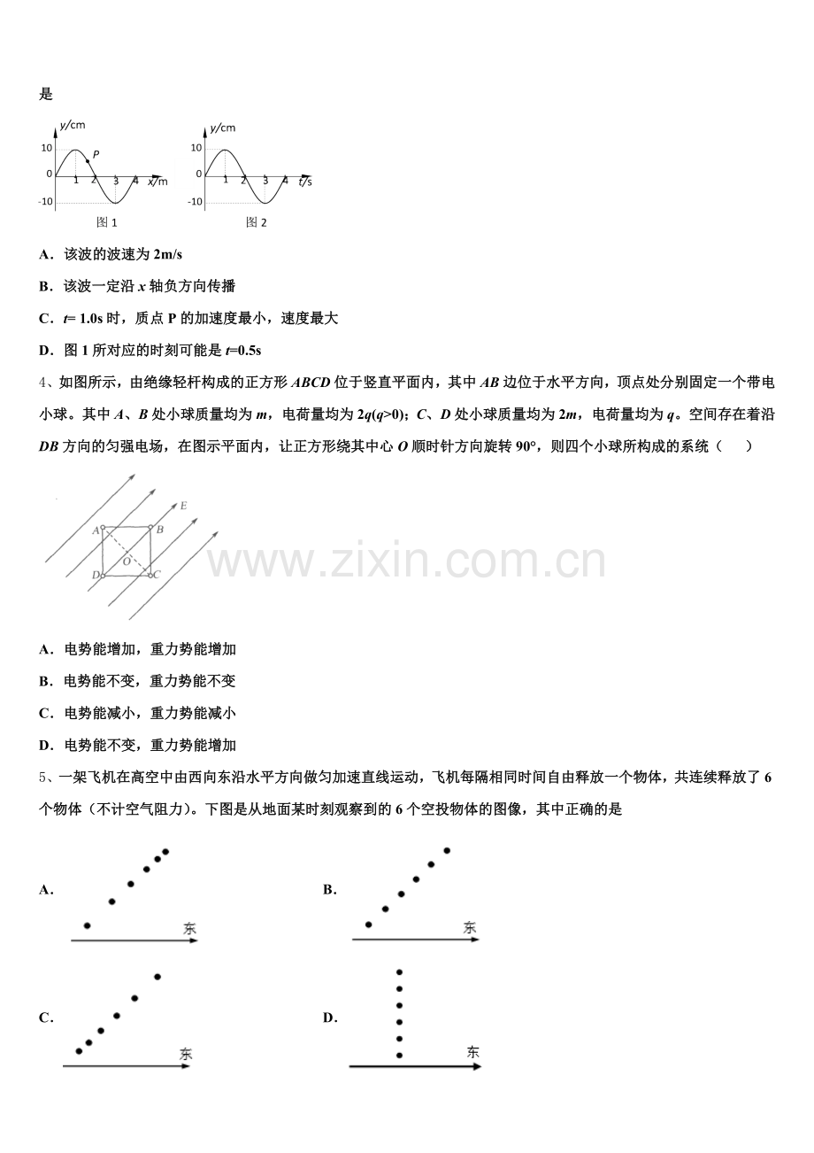 2026年上海市师范大学附属外国语中学高三高考物理试题系列模拟卷（6）含解析.doc_第2页