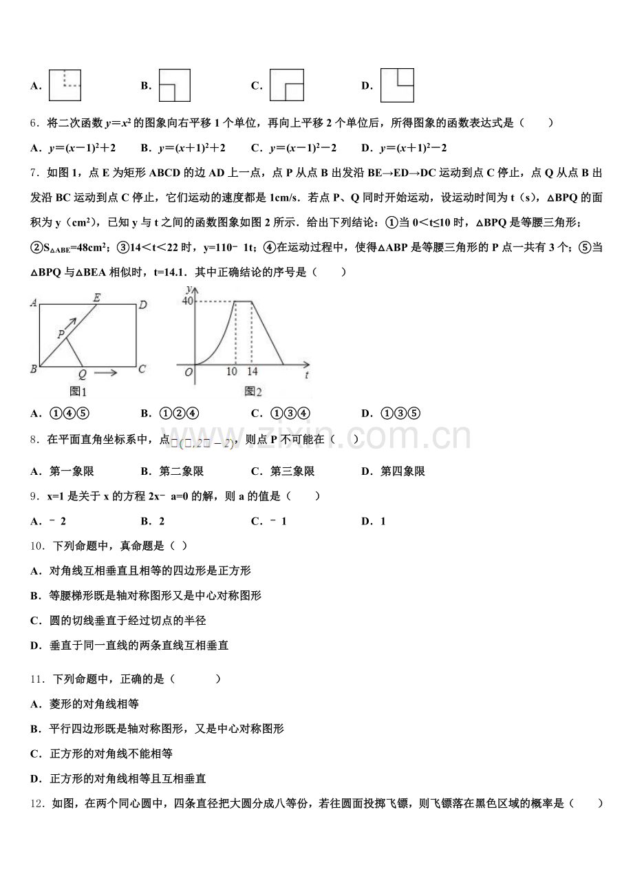 广东省深圳市坪山区中学山中学2025-2026学年初三第五次模拟考试（数学试题理）试题含解析.doc_第2页