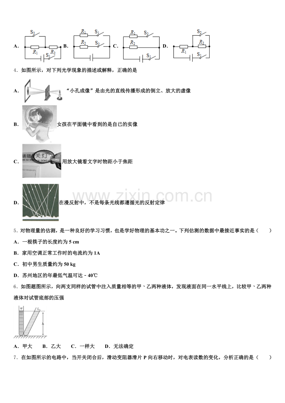 2025-2026学年山东省临沂市经济技术开发区初三下学期联考（二）物理试题试卷含解析.doc_第2页