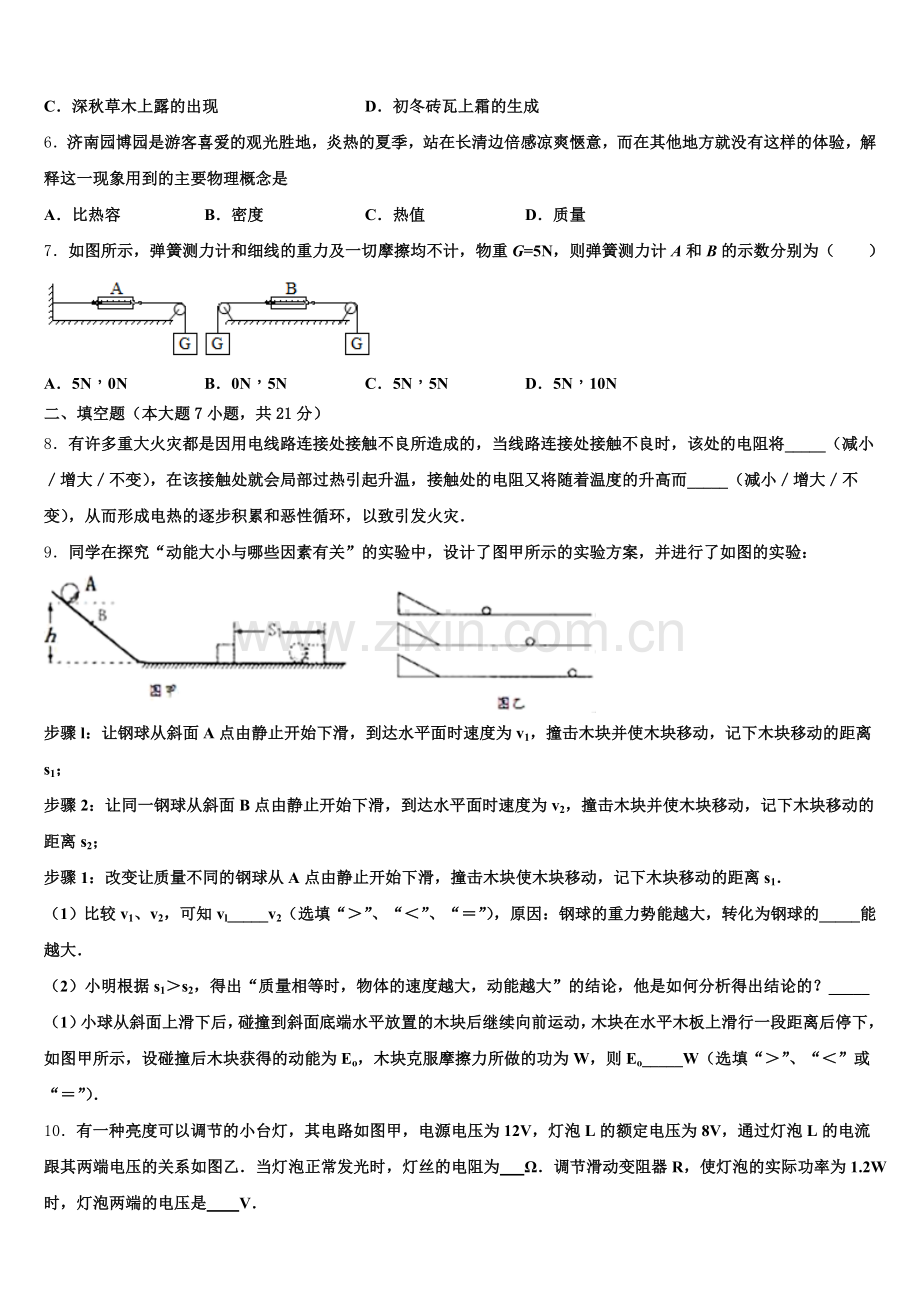 日喀则市重点中学2025-2026学年初三3月物理试题含解析.doc_第2页