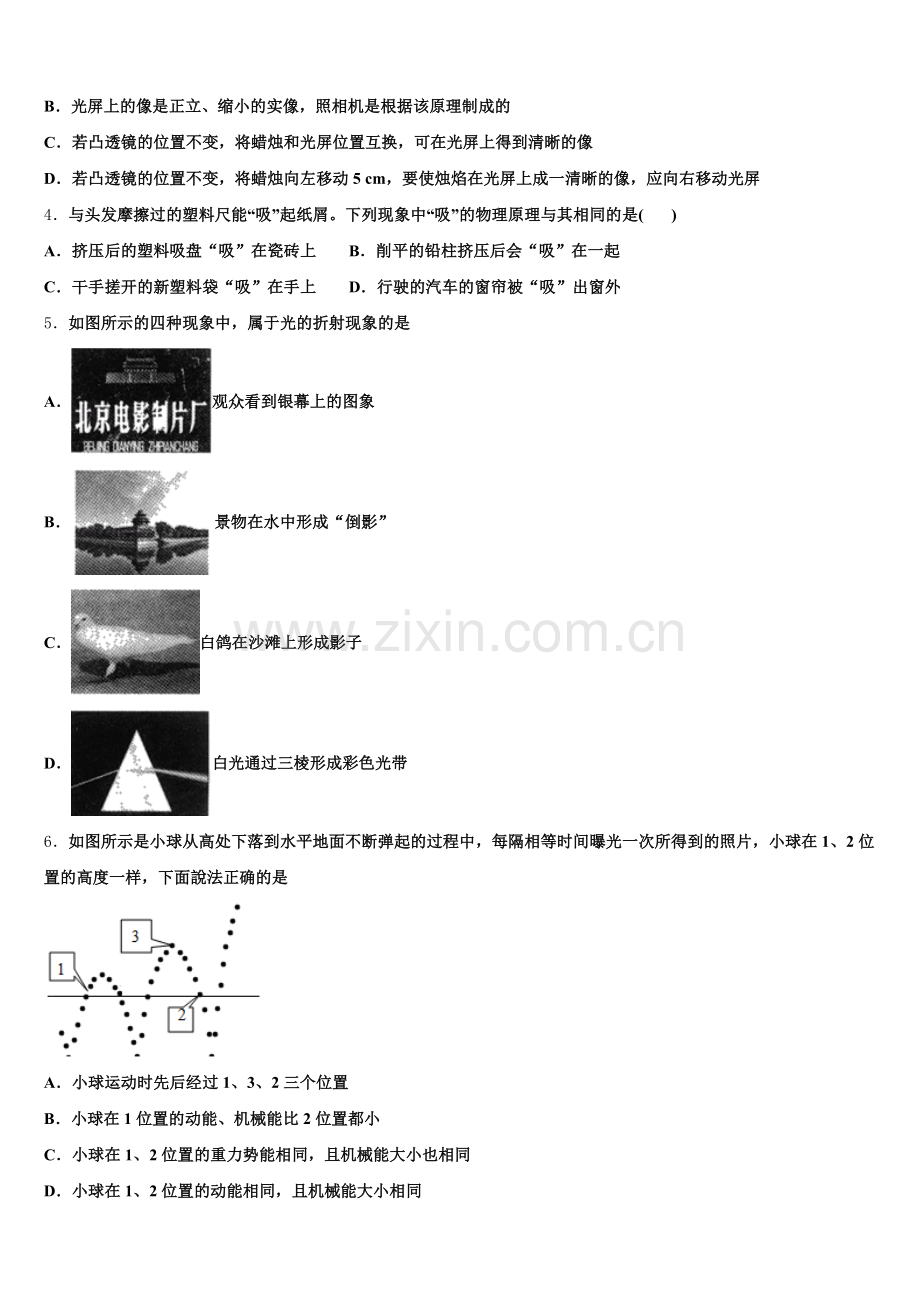 2026届广东省深圳市石岩公学初三联合考试物理试题含解析.doc_第2页