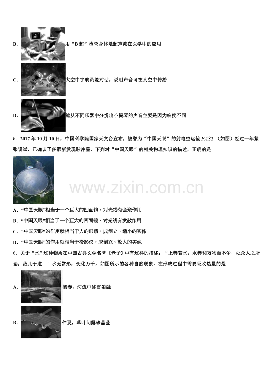 2026年黑龙江省哈尔滨市顺迈重点达标名校初三第一次诊断性测试物理试题文试题含解析.doc_第2页